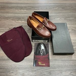 NEW Allen Edmonds Bruzzano Brandy Horse Bit Loafers 9 D